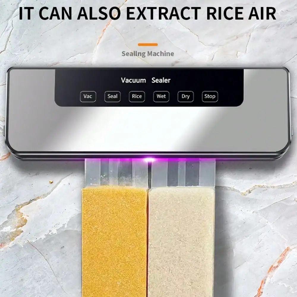 Touch Button Electric Vacuum Sealer Multiple Modes Food Saver Vacuum Sealer  Powder Oil Packaging