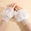 Multilayer Ruffle False Sleeve Cuffs White Black Wrist Cuff New Sweater Cuffs