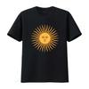 Vintage Inka Sonnengott Gesicht Druck Lässiges T-Shirt Vintage Stilvolle Designerkleidung Bequemes Oberteil Für Den Täglichen Gebrauch Mann