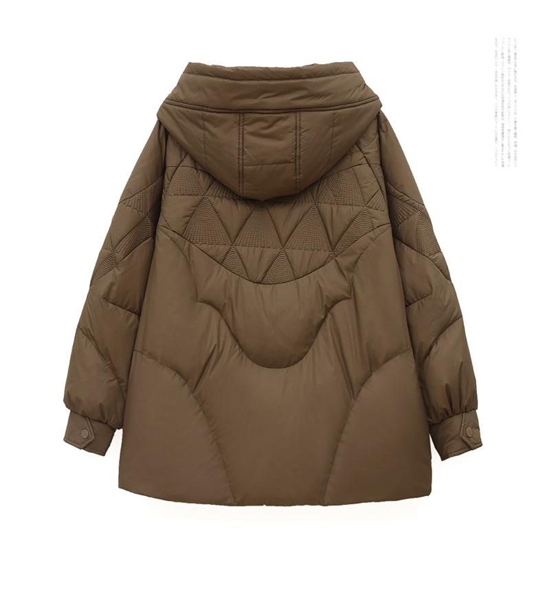 Women's Winter Short Down Jacket 2024 - New Popular Style, Petite Mom Thickened Warm White Duck Down Coat