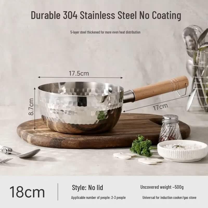 Zhishi 304 Stainless Steel Yukihira Pot