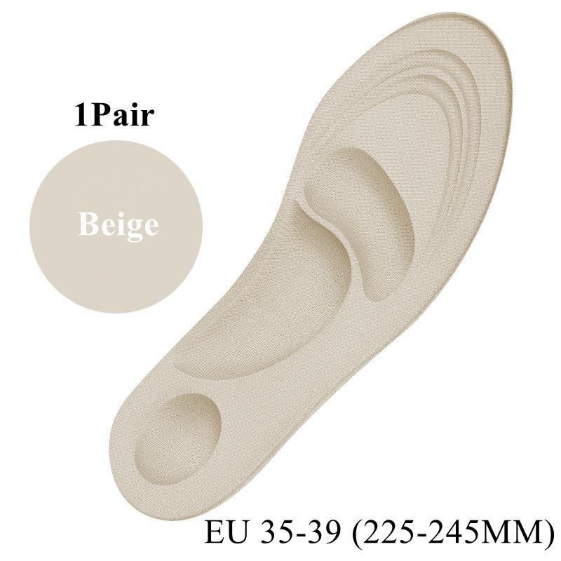 4D Memory Foam Cushion Orthopedic Insoles for Shoes Pain Relief Soft Flat Feet Arch Support Massage Plantar Fasciitis Sports Pad
