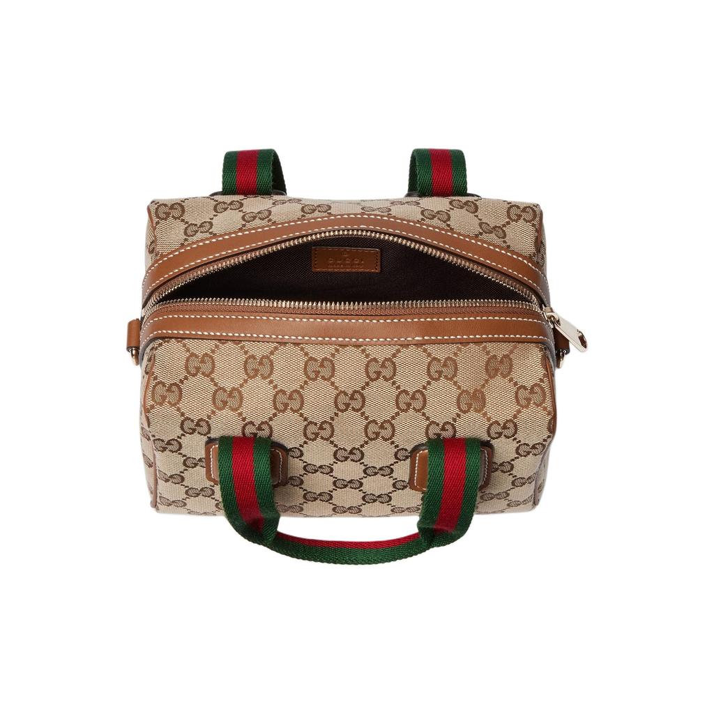 Gucci Logo Abnehmbarer Schultergurt Canvas Tragetasche Mini Unisex Tragetaschen Beige 859975-FAFWX-9870