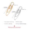 Chain Cuff Drop Earring Multi Layer Silver Tone Statement Jewelry