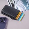 Carbon Fiber Credit Card Holder Wallet Men Rfid Smart Meral Thin Slim Pop Up Minimalist Wallet Small Black Purse Metal Wallet