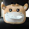 1pc Cute Cartoon Car Tissue Box Plush Napkin Holder Universal Auto Home Room Paper Case Animal Decoration Bracket