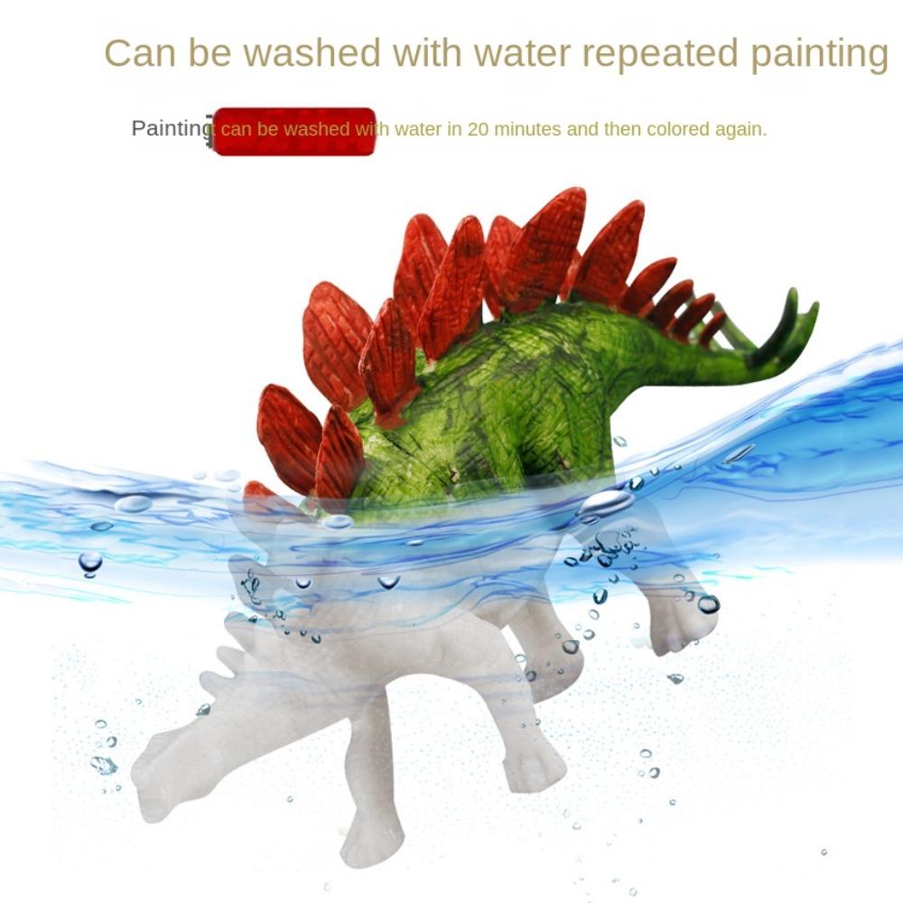 Cartoon Dinosaur DIY Painting Animal Dinosaur Doll Hand-made Graffiti Dinosaur  Home Decor