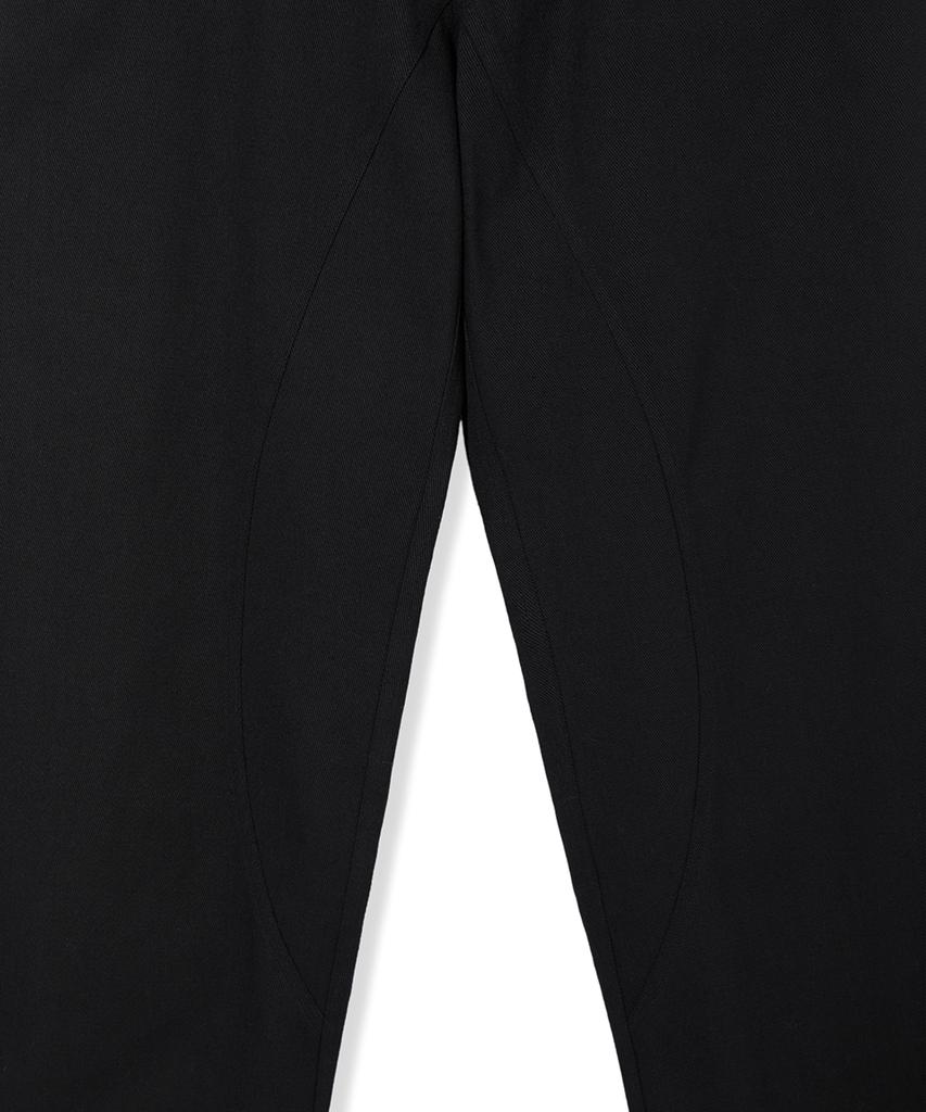 NODU Adn Wide Curved Cut Daily Cotton Pants [Black]