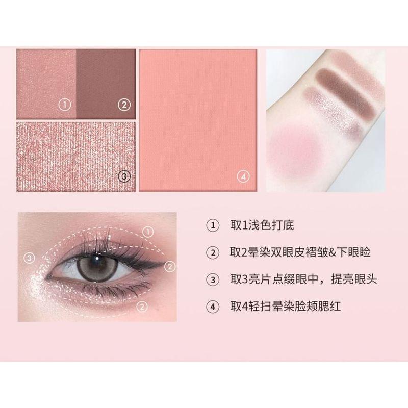 CCSHEER - Four-Color Blush & Eyeshadow Palette - 3 Types