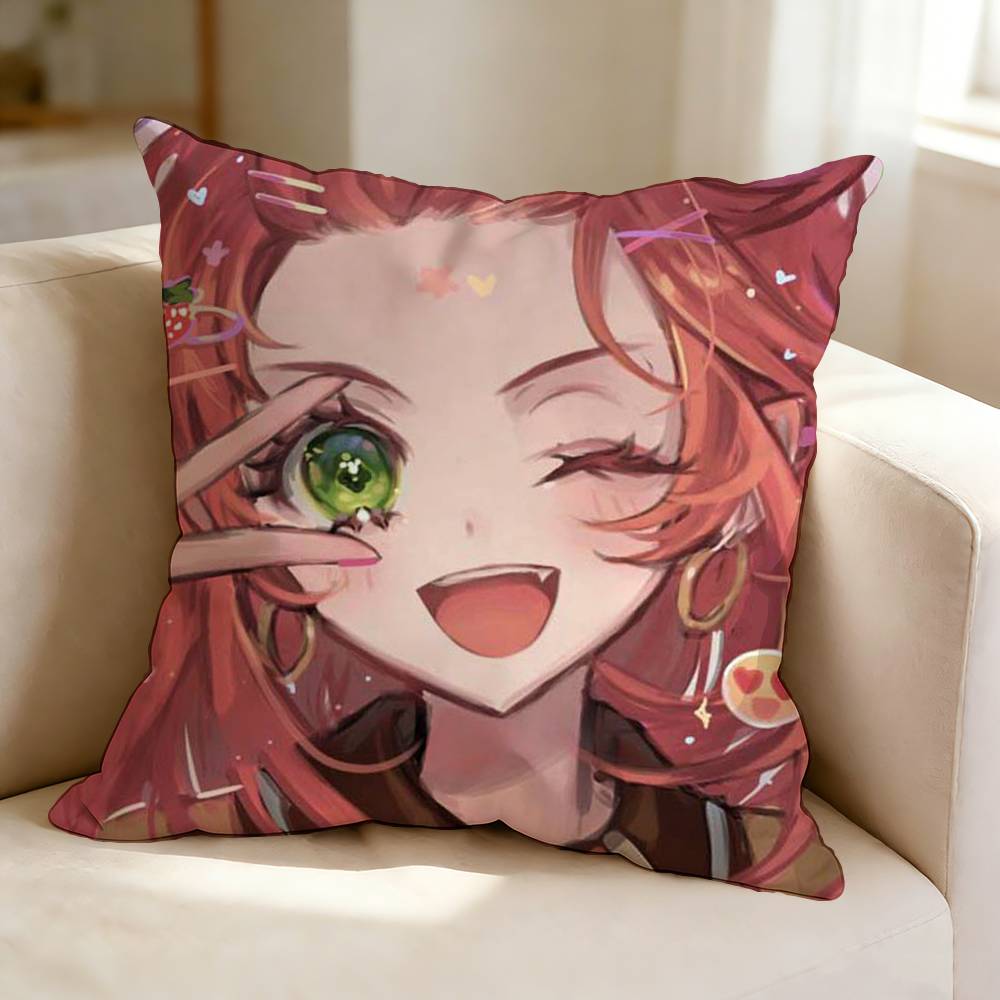 S-Sugar Sugar Rune Comic C-Chocola Meille Square Double-Sided printed Pillow Case Bedroom Bedside Pillow Sofa Cushion Cover