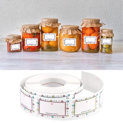 Colorful Border Name Tags Chalkboard Labels Easy Peel Off Strong Adhesive 500pcs/Roll for Offices Home Organization