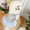 Comfortable Dog Clothing Blue Tutu Dress, Sleeveless Cute Heart Print Girl Summer Female Clothes Doggie Princess Dress for Small Dogs Bichon