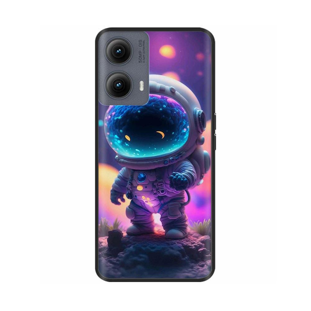 Silicone Casing For Motorola Edge 2024 Case Lovely Cartoon Soft TPU Black Cover For Moto Edge 2024 6.6" Shockproof Fundas Capa