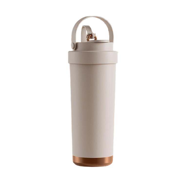 

Ceramic Coated Water Bottle for Cold Beverages 750ml Large Capacity Leak proof Straw Lid Coffee Mug Practical Drinkware