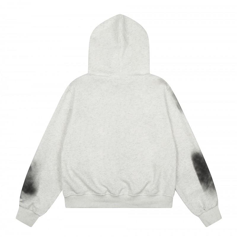 2026 Tie Dye Hooded Sweatshirt Oversized Zip Jacket Dark Letter Print Unisex Streetwear
