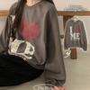 The PInk OversIzed I Love Me Crack prInt sweatshIrt