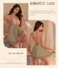 Elegantes Damen Sommer-Camisole-Kleid & Nachthemd-Set mit Spitzenbesatz und Brustpolstern