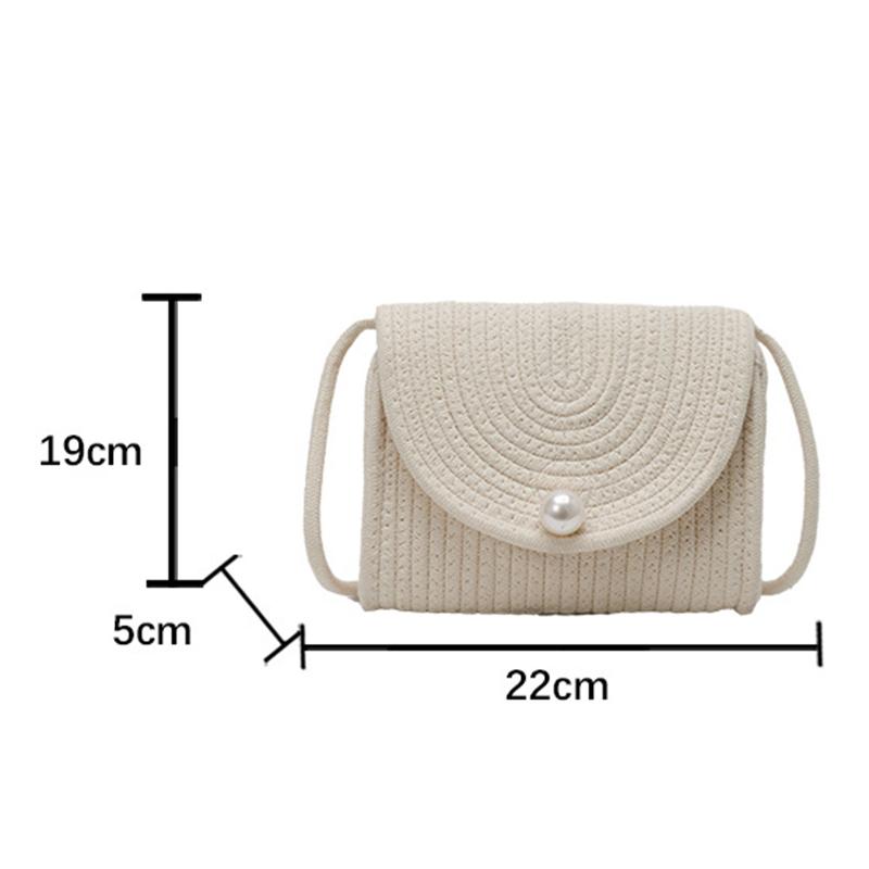Beach Wowen Shoulder Bag Summer Crossbody Wallet Flap Crossbody Bag for Women