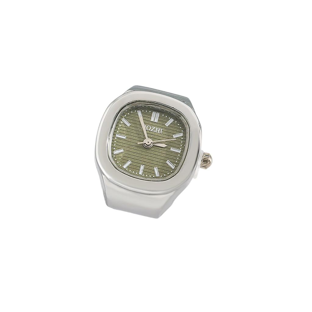 Creative finger ring watch mini quartz watch adjustable time watch ring simple stylish punk watch ring personalized mini clock 1
