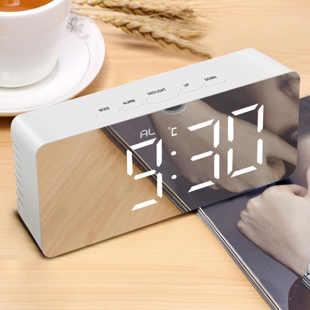 Yujeubi Mirror-Type Led Desk Clock