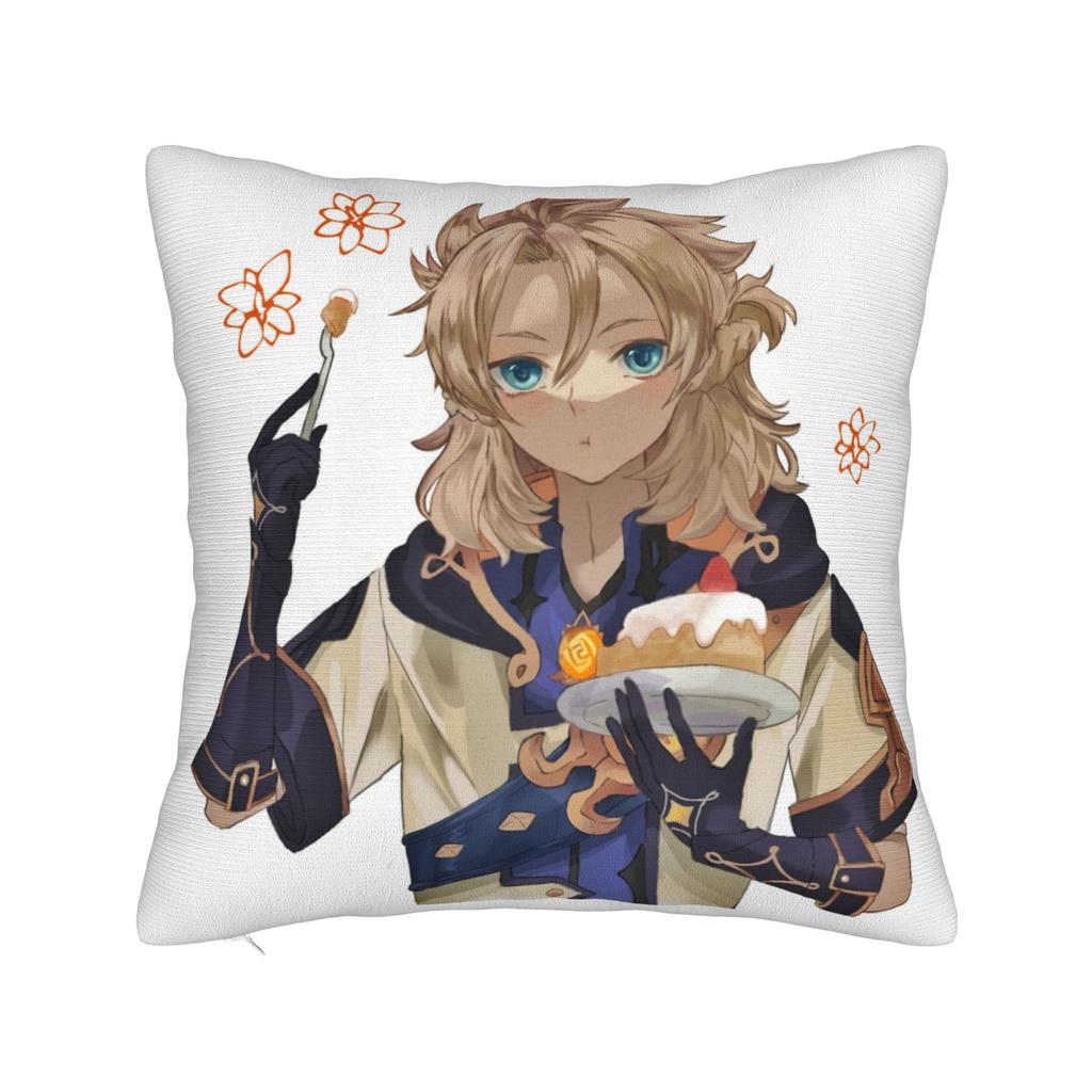 Genshin Impact Gorou Pillowcase Double-Sided Printing Polyester Cushion Cover Decorative Pillow Case Cover Chair Square 40*40Cm
