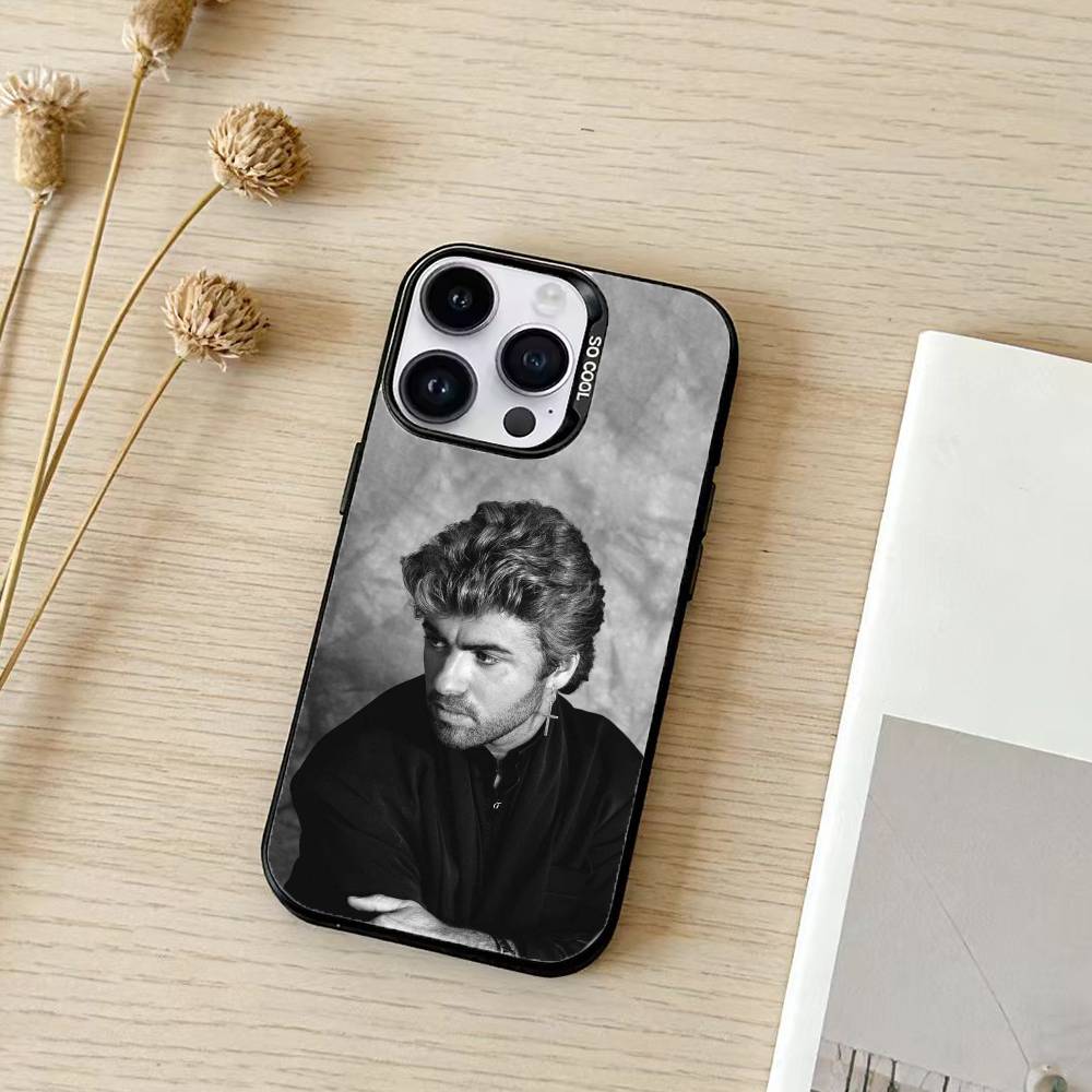 George Michael Phone Case For iPhone 17,16,15,14,13,12,11,Pro Max,Plus Candy Silver Cover
