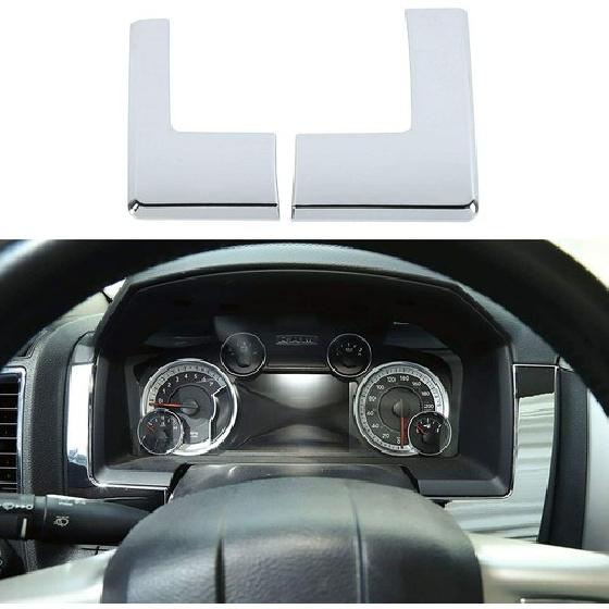 Dashboard Side Panel Decor Cover Trim for Dodge RAM 1500 2010-2017 Accessories Chrome