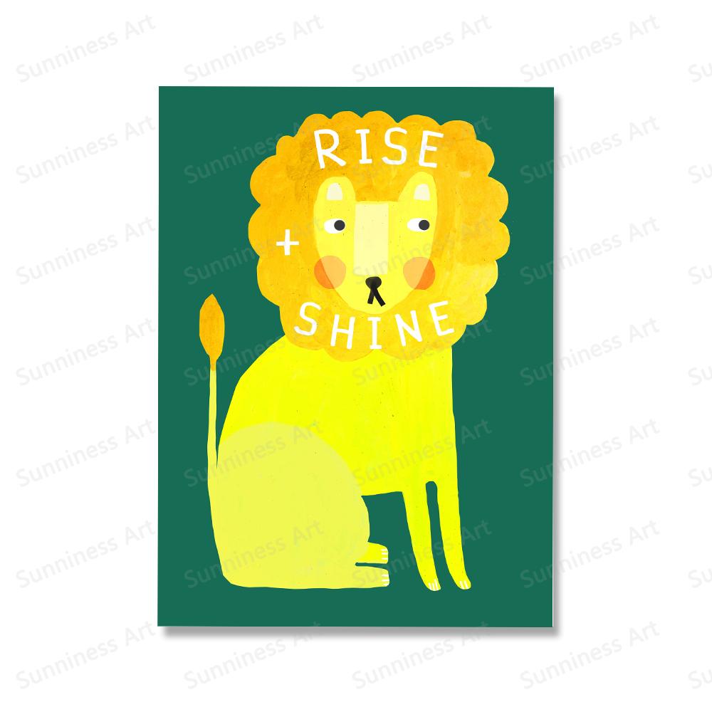 Animali Tigre Leone Cavallo Stampe d'arte Ragazze Donne Femminismo Arte moderna da parete Tela Dipinti Immagini Asilo nido Bambini Decorazione da parete