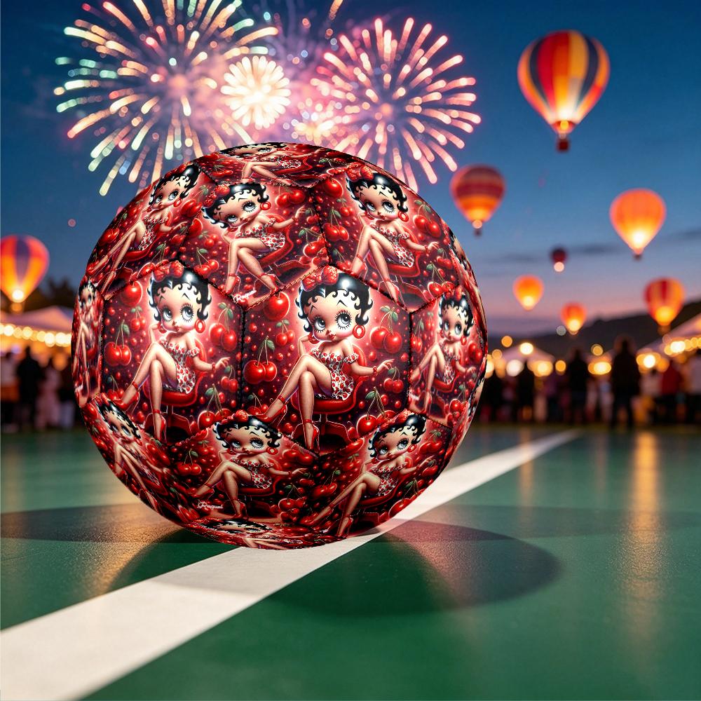 1pc Betty Boop Pattern Standard Size 5 Soccer Ball, Gentle on the Feet, Designed Specifically for Matches and Training Football