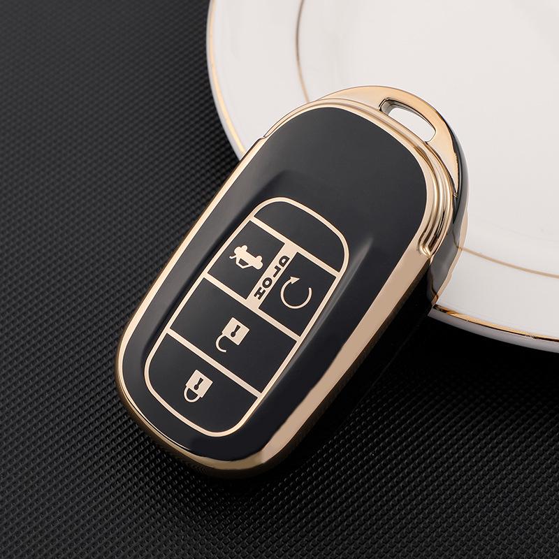 2022 Gold Edge Key Cover for Eleventh Gen Honda Civic Remote – Full Coverage Protective Shell