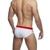 UXH Men's Colorblock Triangle Swim Briefs: Multi-Color, Flag-Inspired Design, Fitted and Sexy Shorts
