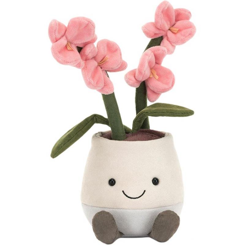 JELLYCAT Fun Plant Series Pink Orchid Cute Doll Plush Doll 25cm High