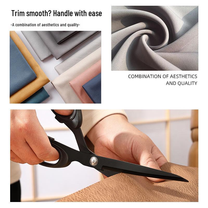 Professional Fabric Cutting Scissors: Tailoring, Dressmaking, Household Sewing, Crafting - Large, Blackened