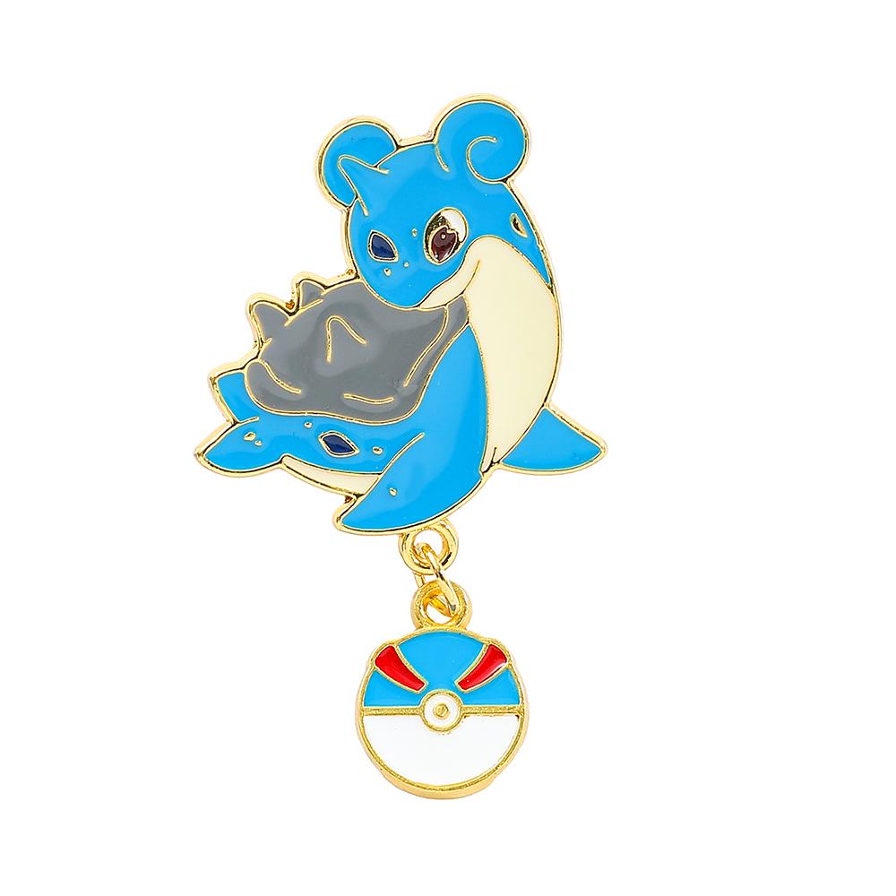

Porcelain-Coated Brooches Kit - Adorable Pikachu Squirtle Charmander Brooches for Backpacks, Jackets - Animation Animation Design Badges Present for