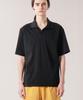 Peullaseukeu Open Collar Pique T-Shirt -Bk