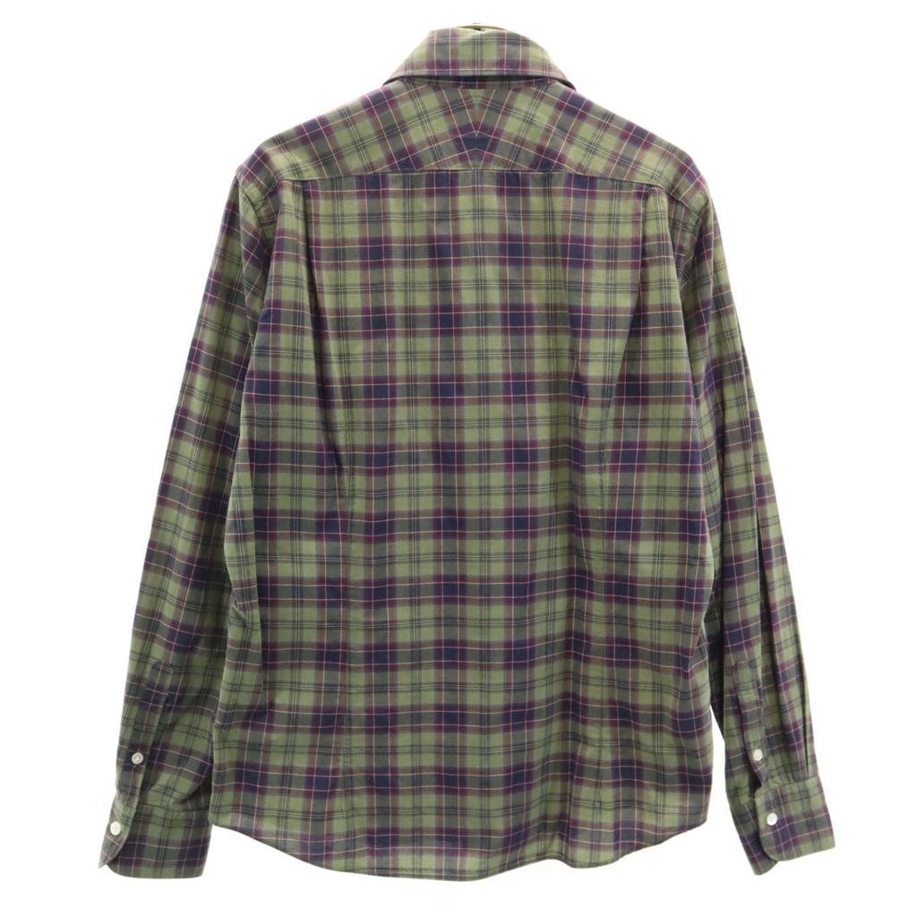 Nano Universe Made In Japan Check Pattern Long Sleeve Someros Co. Cotton Shirt Men's Used