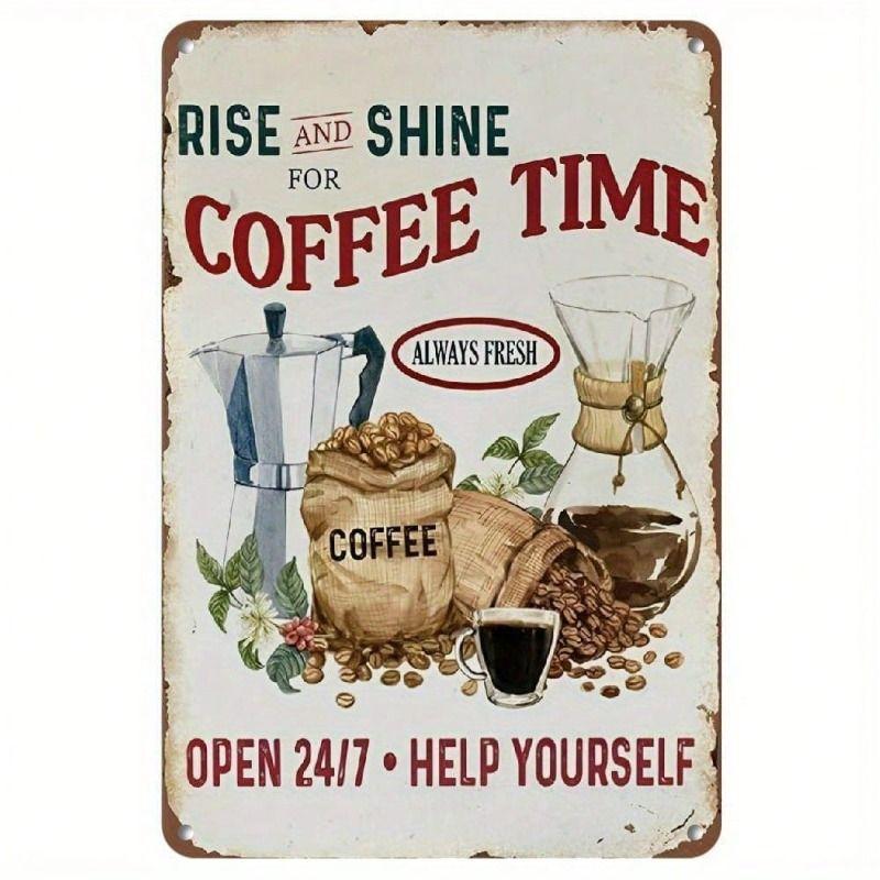 Retro Metal Tin Sign Wall Art Decor for Living Room Bedroom Office