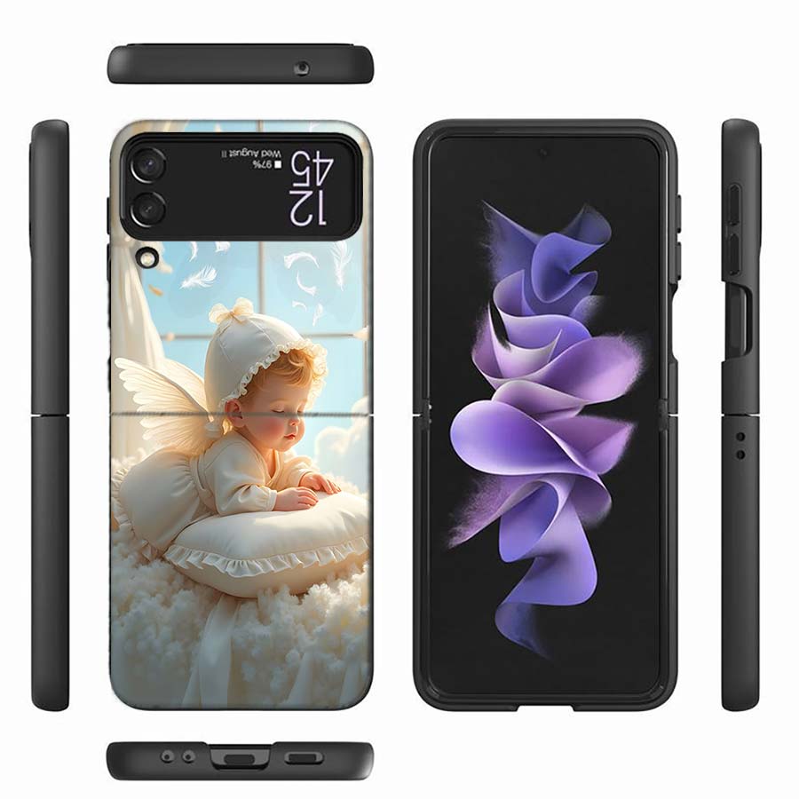 

Красивый АнгелClmj Красивый Ангел Чехол для Телефона Для Samsung Z Flip 6 7 5G Z Flip 5 Galaxy Z Flip 3 4 5G ZFlip Ударопрочный Жесткий Чехол Galaxy Z Flip 7 5G