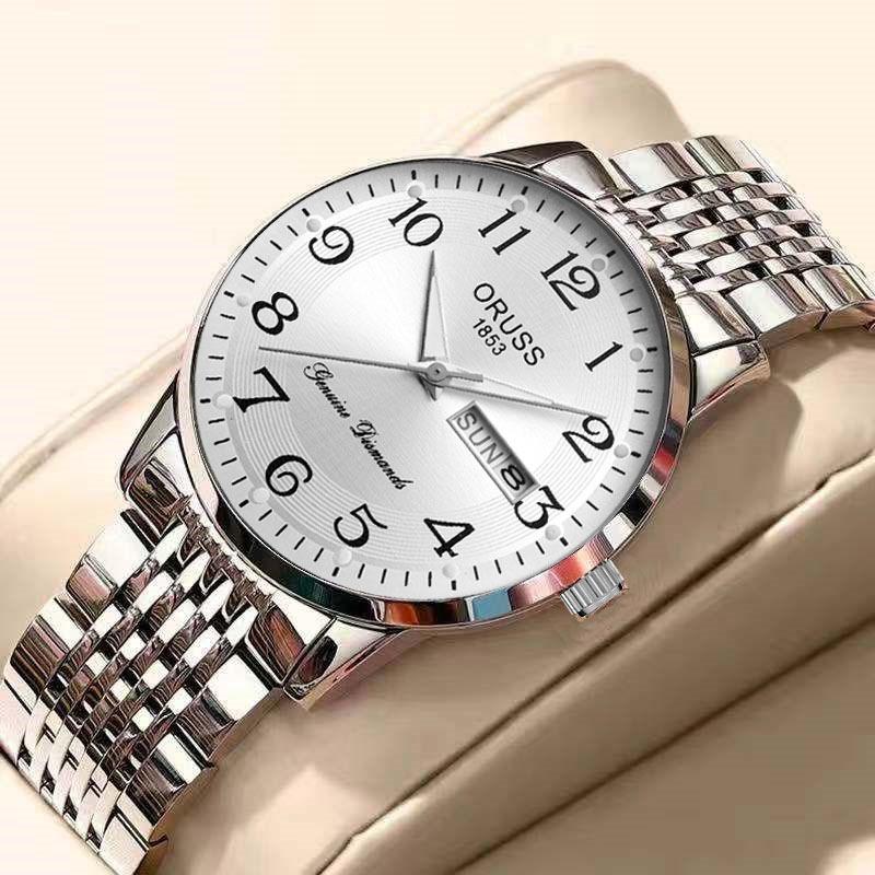 Premium Luminous Calendar Business Watch Men S Waterproof Steel Belt Quartz Watch Men S Watch