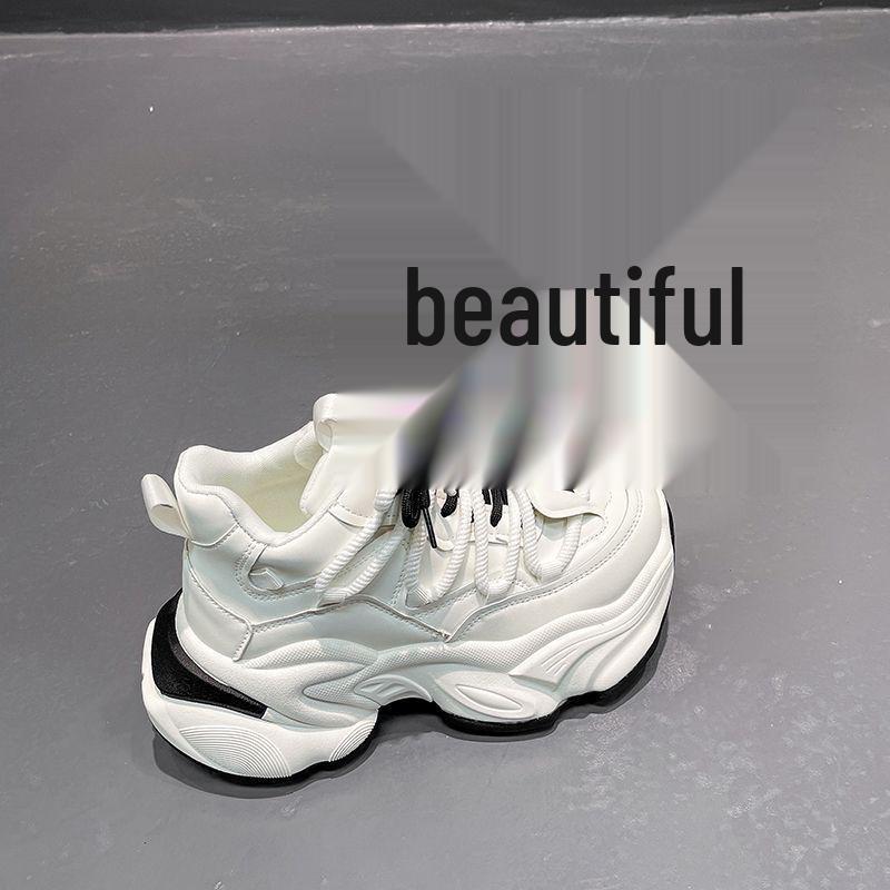 

Женские европейские ретро кроссовки на платформе - Увеличивающие рост, повседневные, универсальные туфли для весны и осени 35