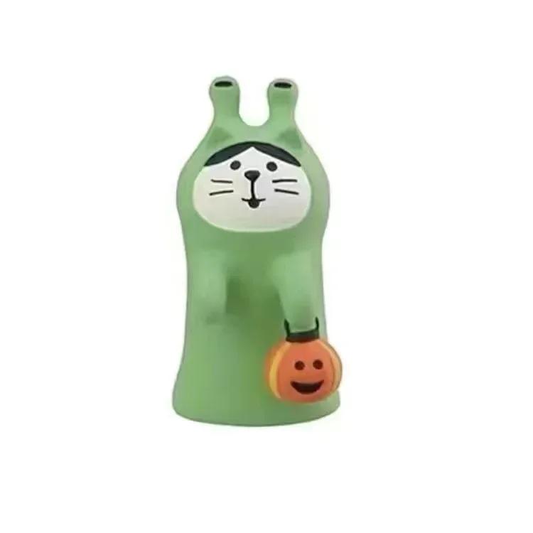 2025 Halloween Pumpkin Japanese Cat Miniature Scene Props Creative Children's Dolls Gift ZAKKA Resin Small Decoration Figurines