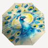 1PC Peacock Feathers Automatic Open/Close Umbrella Compact Folding Umbrella with 8-Rib Shaft lightweight esign, Fashion Lovers1250A