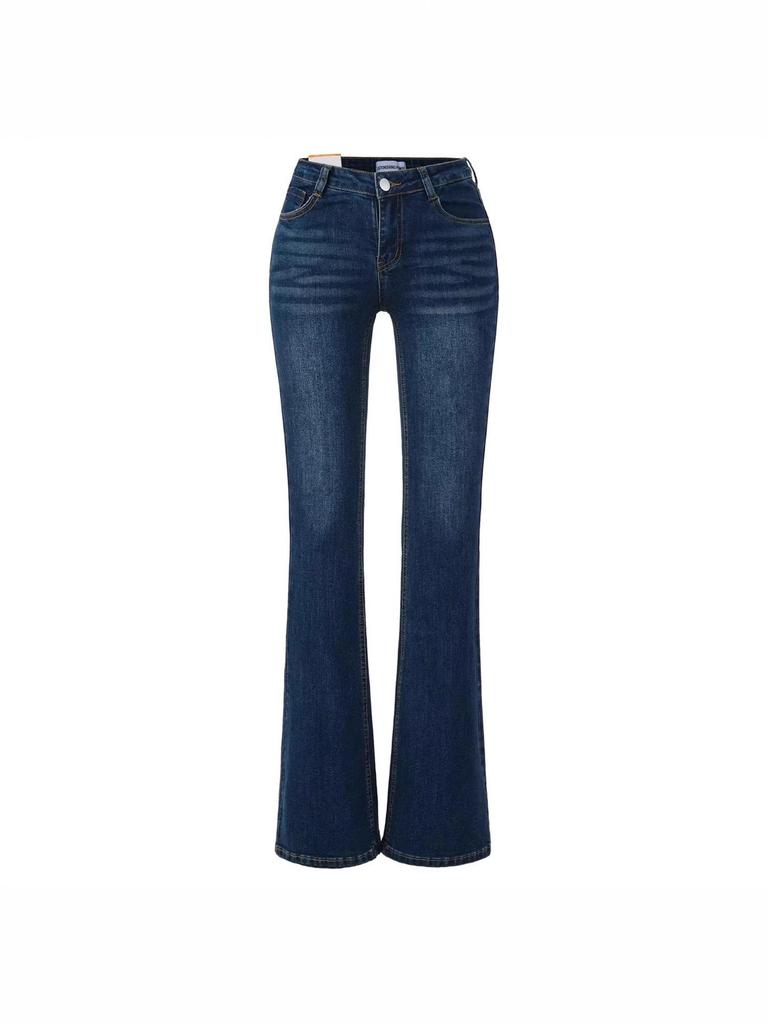 Hot Girl Low-Rise Slimming Butt-Lift Micro-Flare Slim-Fit American Style Jeans