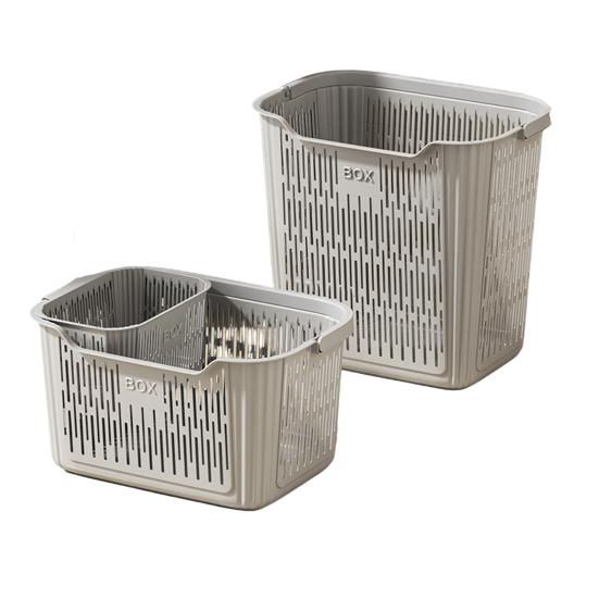 Laundry Basket Breathable Mesh Storage Basket with Handle Dirty Clothes Basket with Built-In Underwear Basket for Clothes Toys Bathroom Laundry