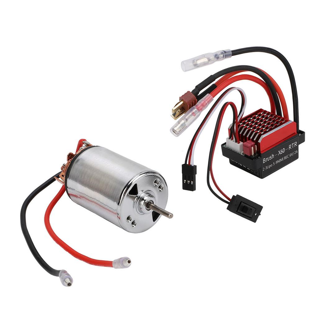 550 Brushed Motor Low Noise High Torsion High Anti Interference Bidirectional Bearing 60A Brushed with T Plug RC Car