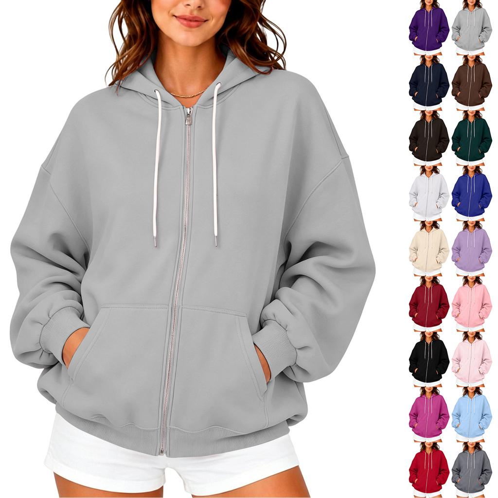 Women's Fall Casual Cozy Cardigan - Flattering Relaxed Fit Long Sleeve Knit Top for Everyday Wear