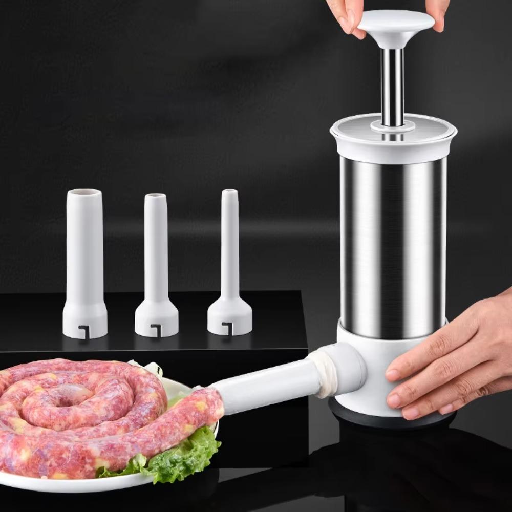 Stainless Steel Sausage Maker Press Type Meat Ball Mold Practical Sausage Filler  Home