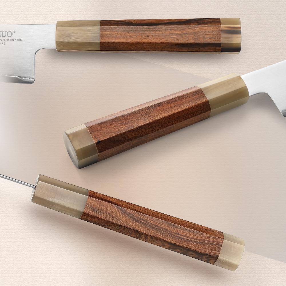 XINZUO 6.5'' Bunka Knife 65-67HRC Stainless Steel Premium Desert Ironwood Handle Ingenious Hand-polished Gift-giving Goodies