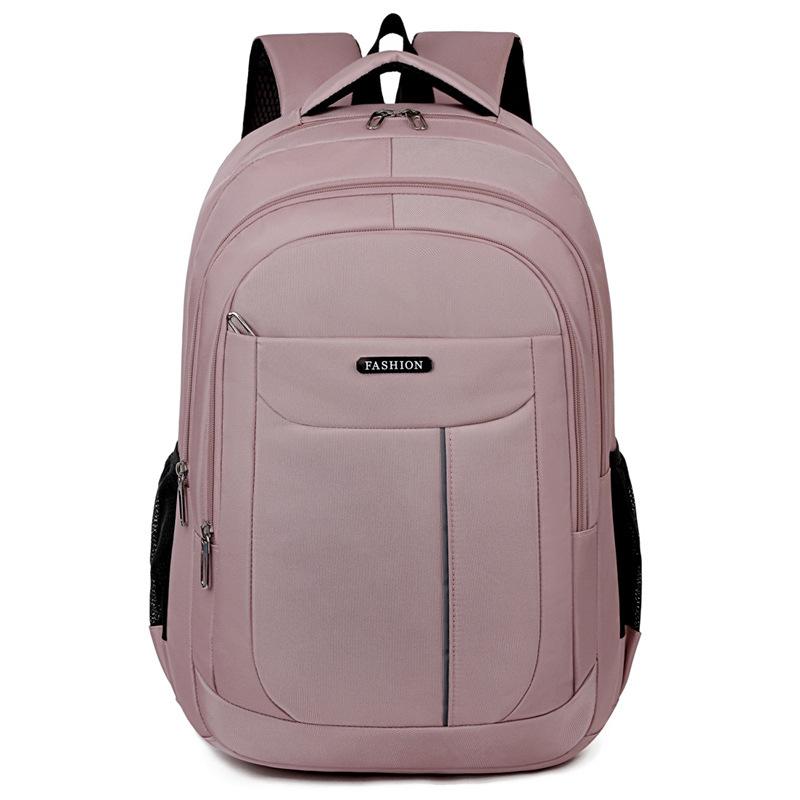 Functional School Bag Backpack with Multiple Zipped Compartments Mesh Side Pocket
