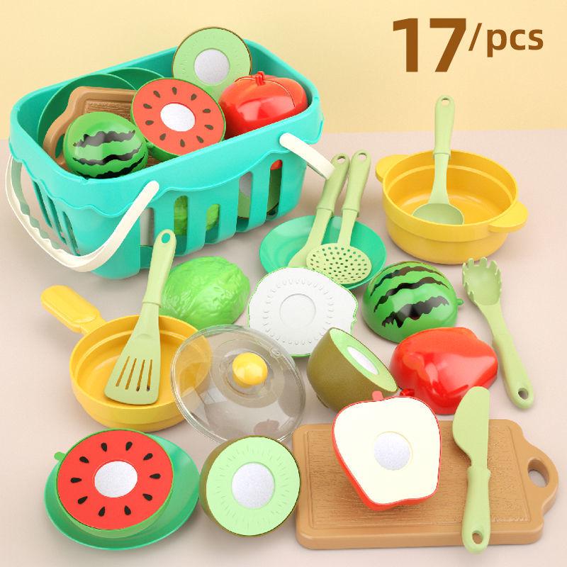 Peelable Pretend Play Fruits & Veggies Set - Fun Kitchen Toy for Children